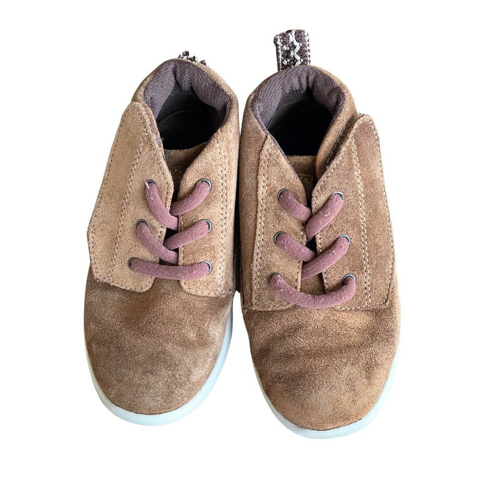 UGG‎ Neumel II Toddler Chukka Boots Chestnut Suede Hook Loop Kids Sz 9